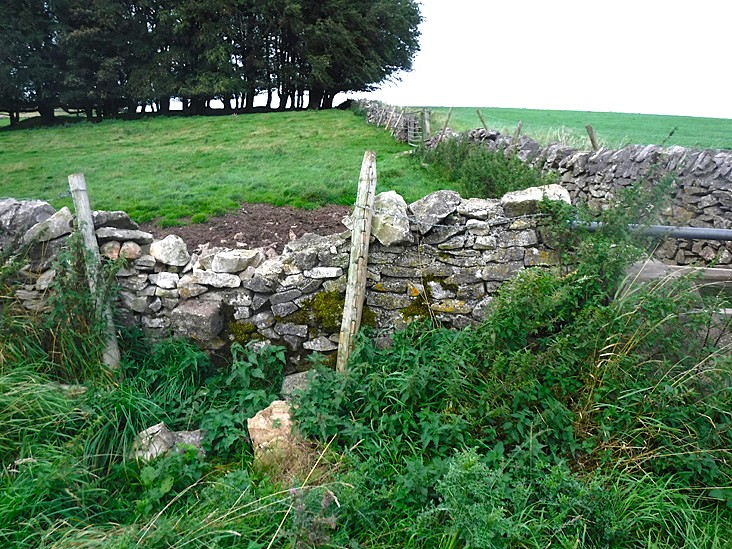 damaged stone stile